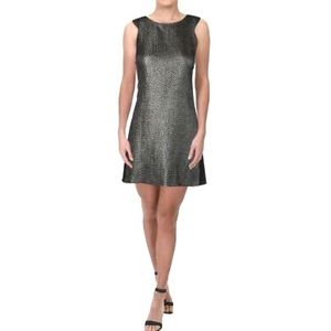 Sanctuary Metallic Silver Black Dress